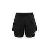 Black athletic shorts on a white background (Black)