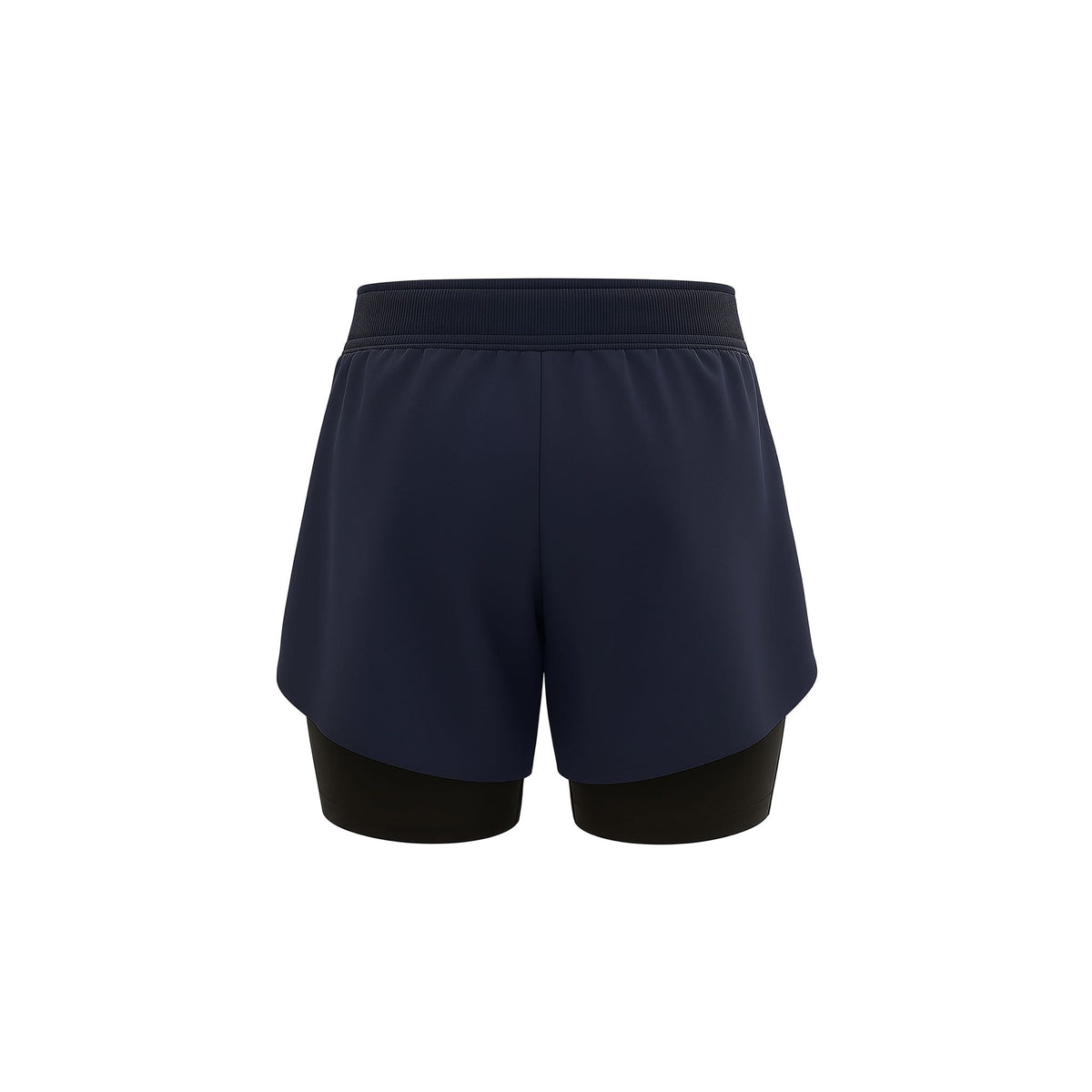 Black athletic shorts on a white background (Blue)