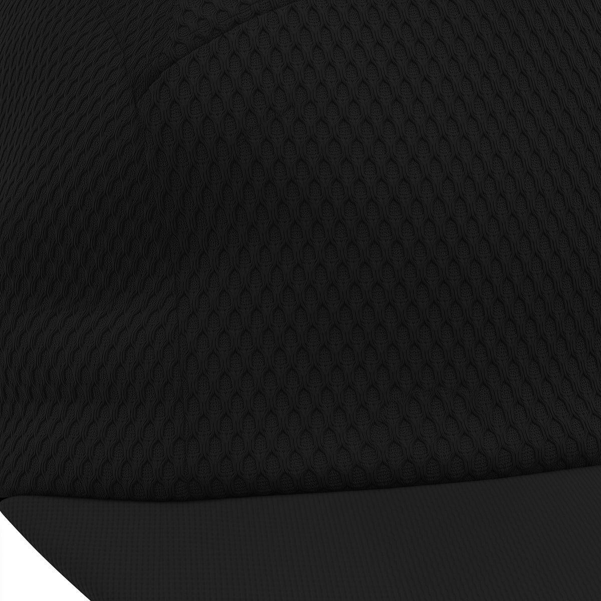 Close-up of black textured fabric (Black)
