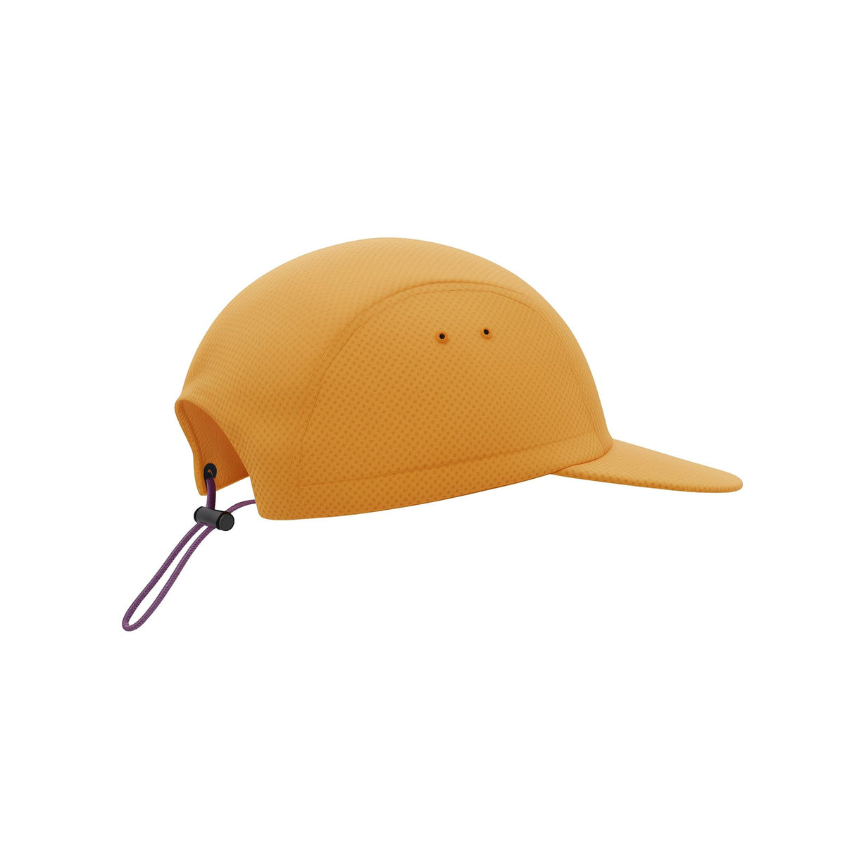 Yellow cap with a purple strap on a white background (Orange)
