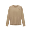Beige long-sleeve shirt with a logo on a white background (Beige)
