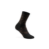 Black sock with brown pattern on a white background (Beige)