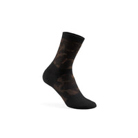 Black sock with brown pattern on a white background (Beige)