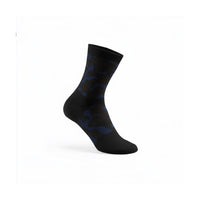 Black sock with blue pattern on a white background (Blue)