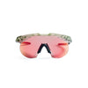 Sunglasses with pink lenses and camouflage frame on a white background (Pink)
