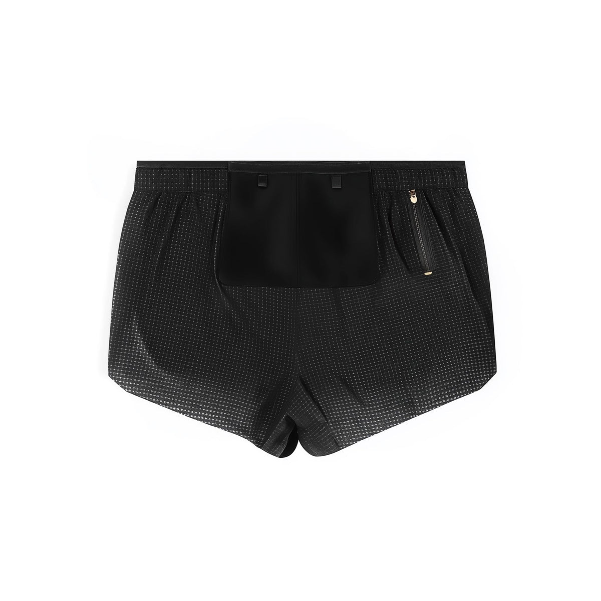 Black boxer briefs with a subtle pattern on a white background (Black)