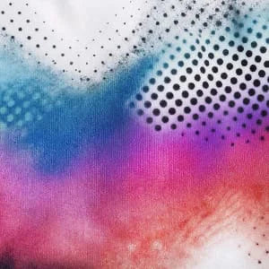 Abstract colorful gradient background with halftone dots