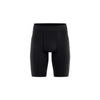 Black athletic shorts on a white background (Black)