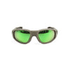 Sunglasses with green lenses and gray frame on a white background (Green)