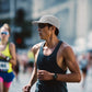Man running in a race with a blurred background