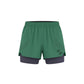 Green athletic shorts with a white background (Green)
