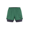 Green athletic shorts with a white background (Green)
