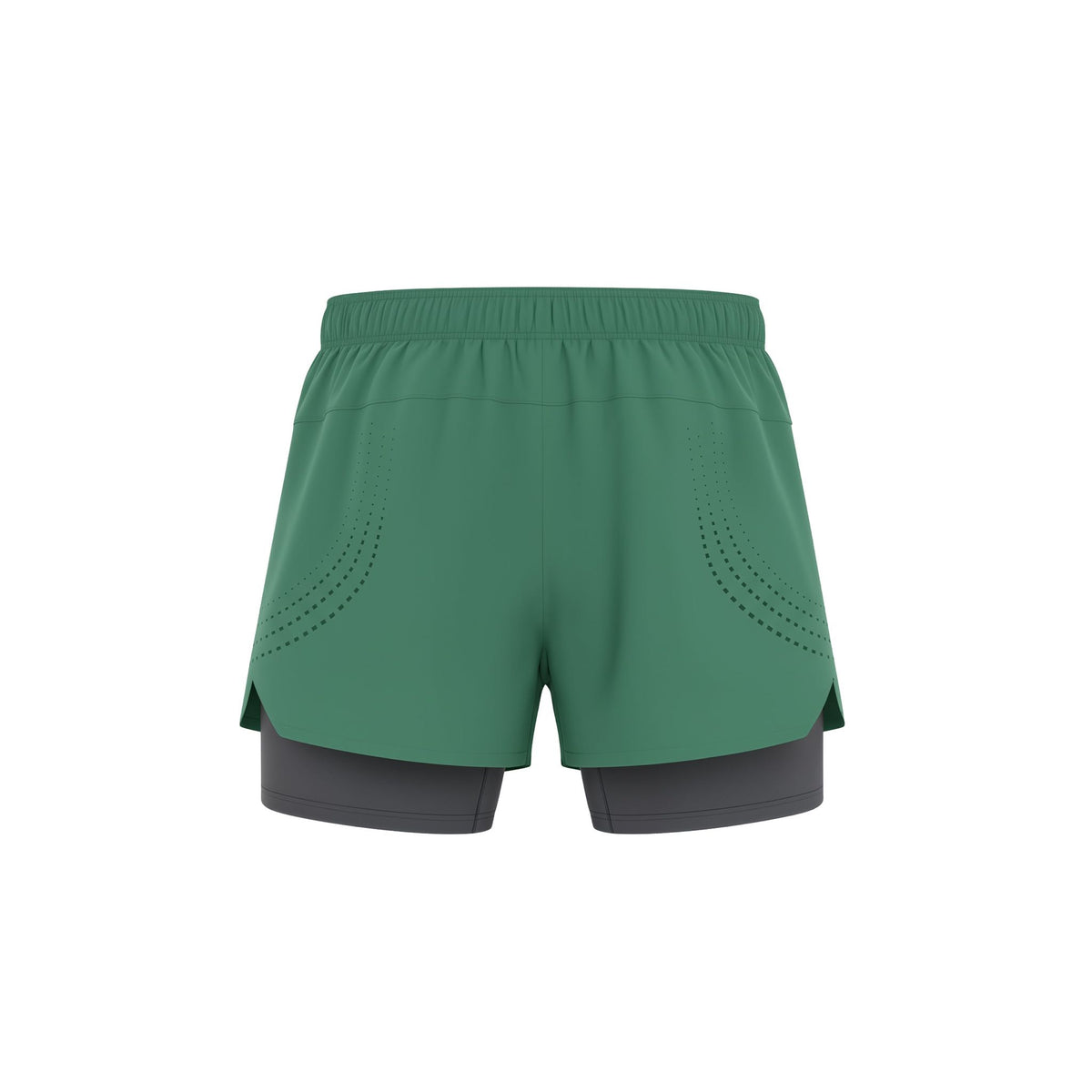 Green athletic shorts with a white background (Green)