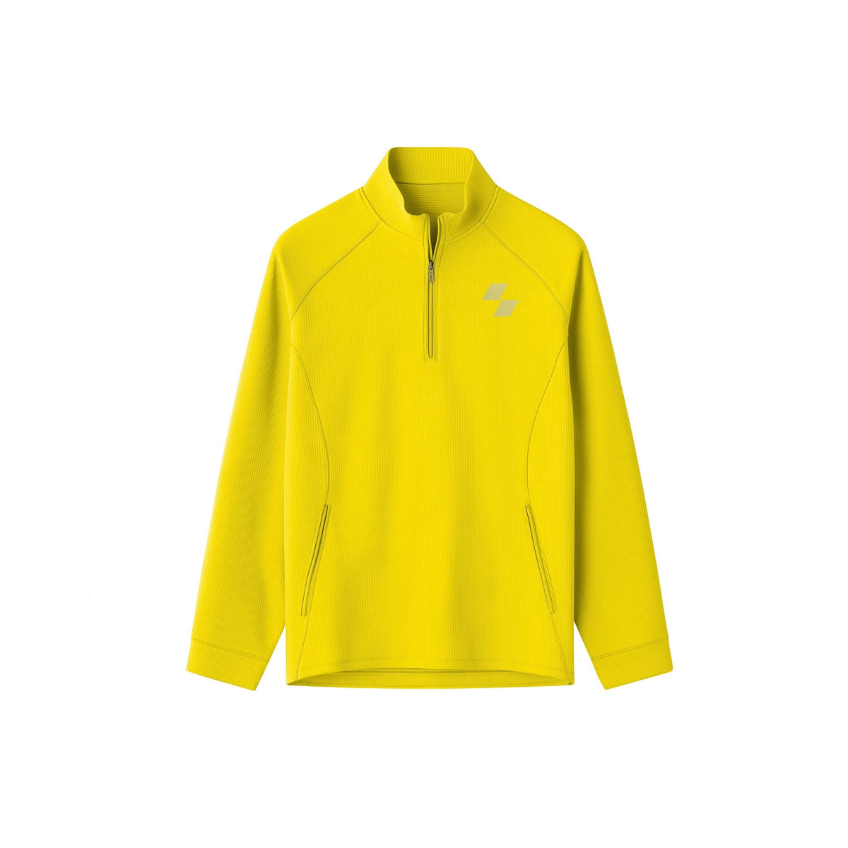 Yellow pullover with a brand logo on a white background (Yellow)